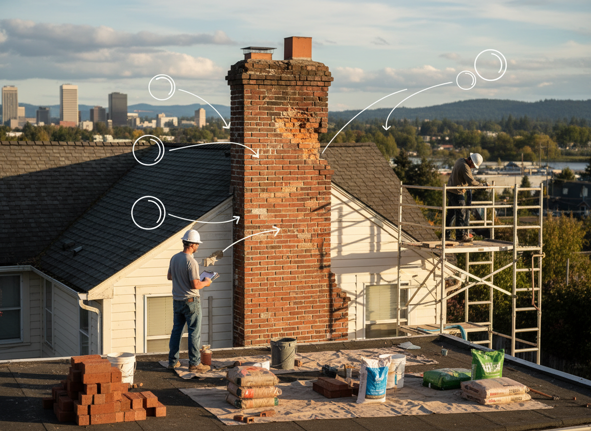 What Affects Chimney Masonry Repair Costs Near Milwaukie