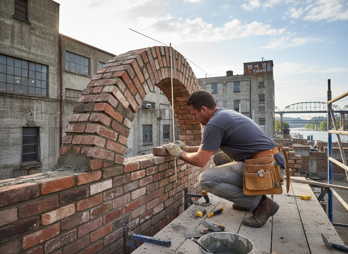 archway brick construction in Milwaukie