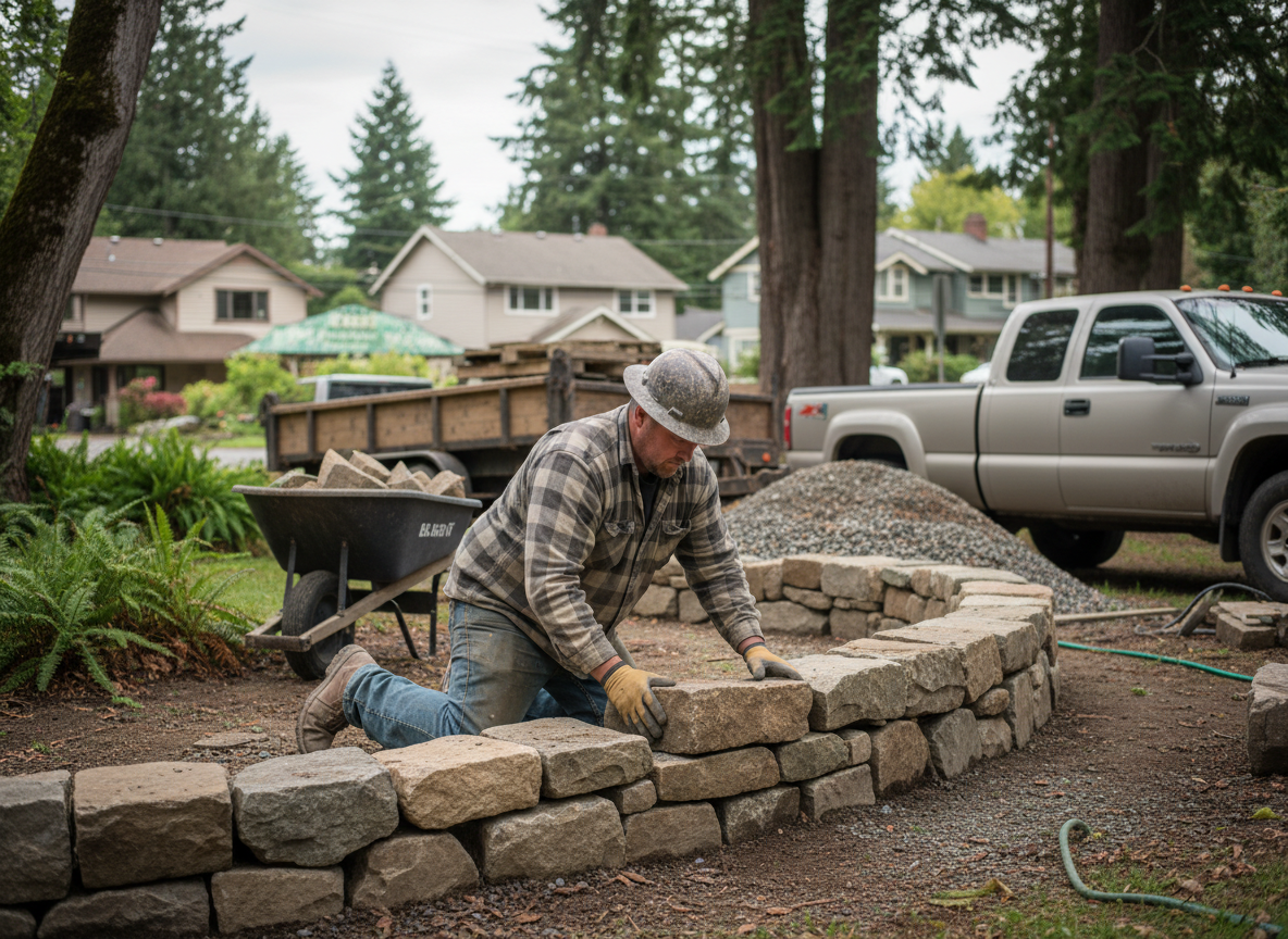 stone wall contractor in Milwaukie